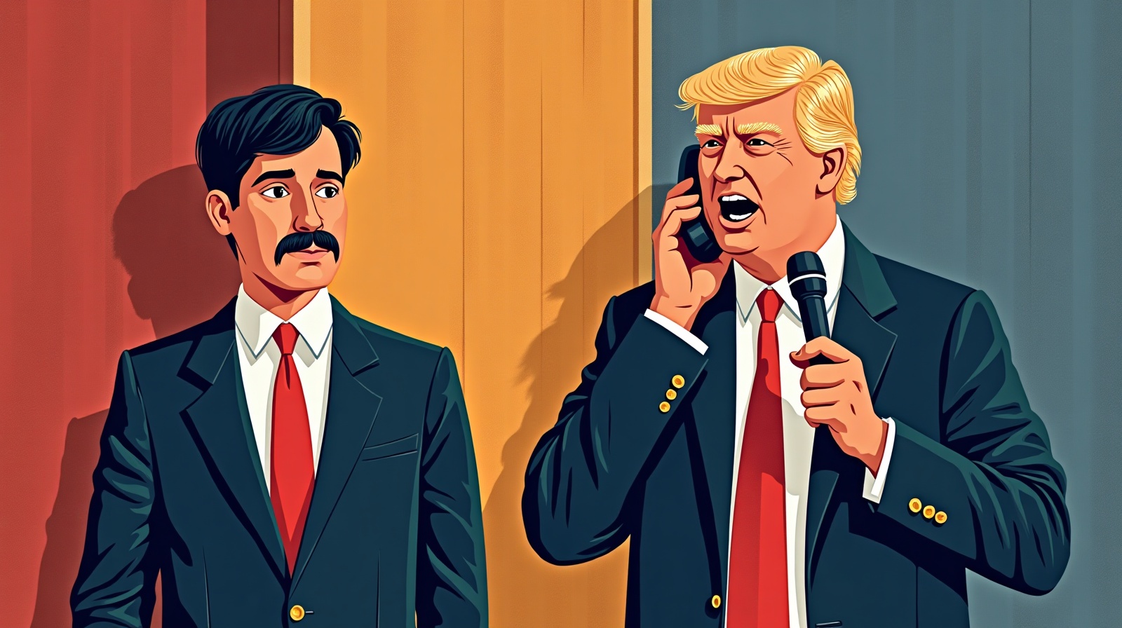 Editorial illustration: Revolving door at 10 Downing St. is weakening the special relationship between UK and US. One of the first things Andy Burnham did on July 20.