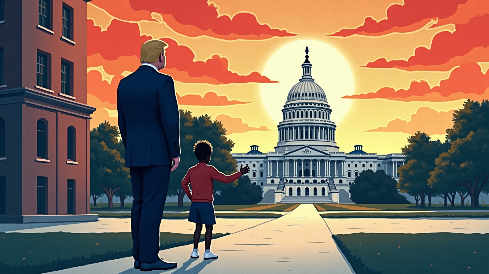 Editorial illustration: Trump urges US Senate to hold off on August recess until SAVE America Act passes. WASHINGTON — President Donald Trump on Monday called on the U.S. Senate to cancel its five-week August break.